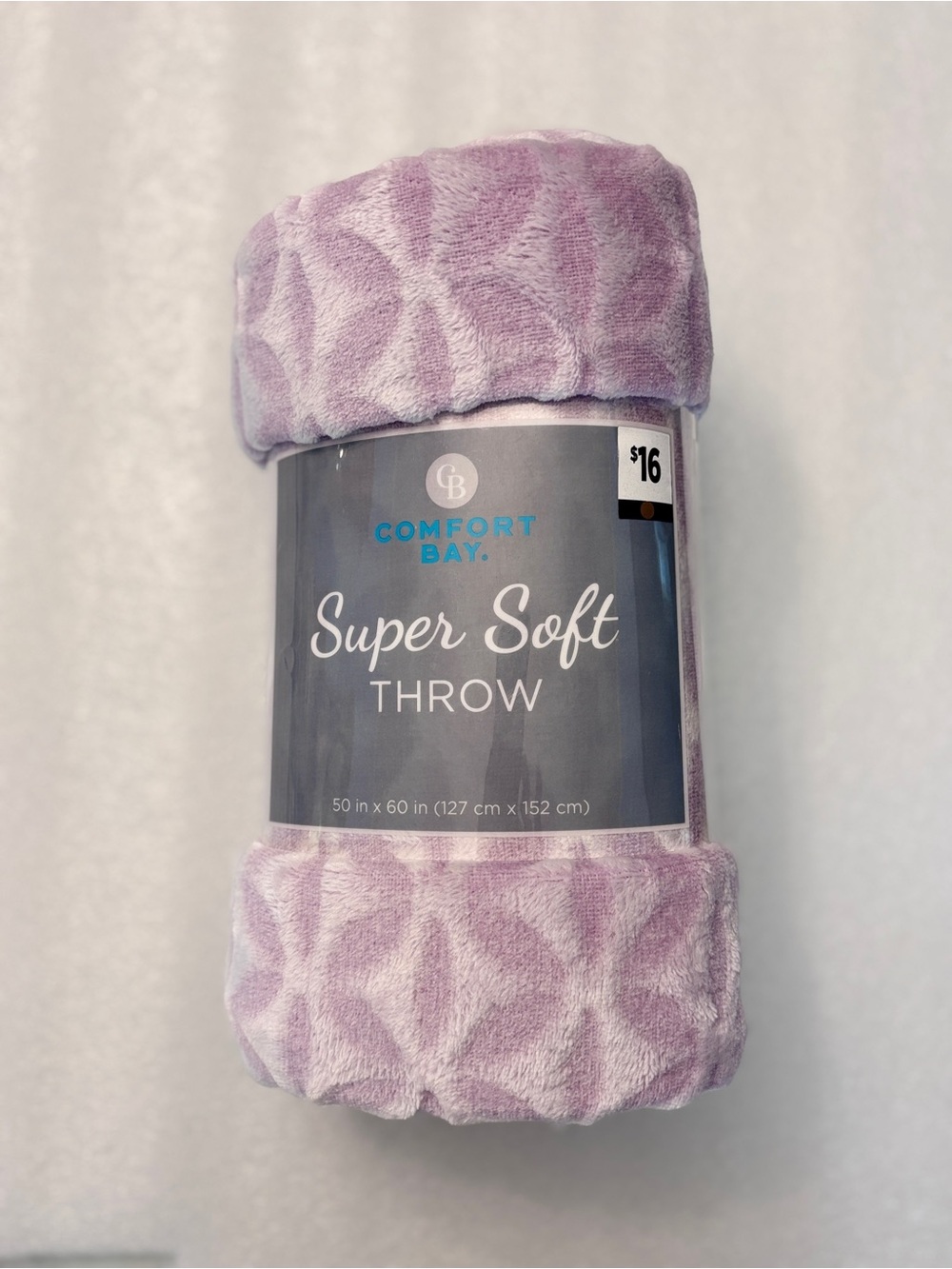 Comfort Bay Lavender Patterned Super Soft Throw Blanket